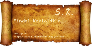 Sindel Koriolán névjegykártya